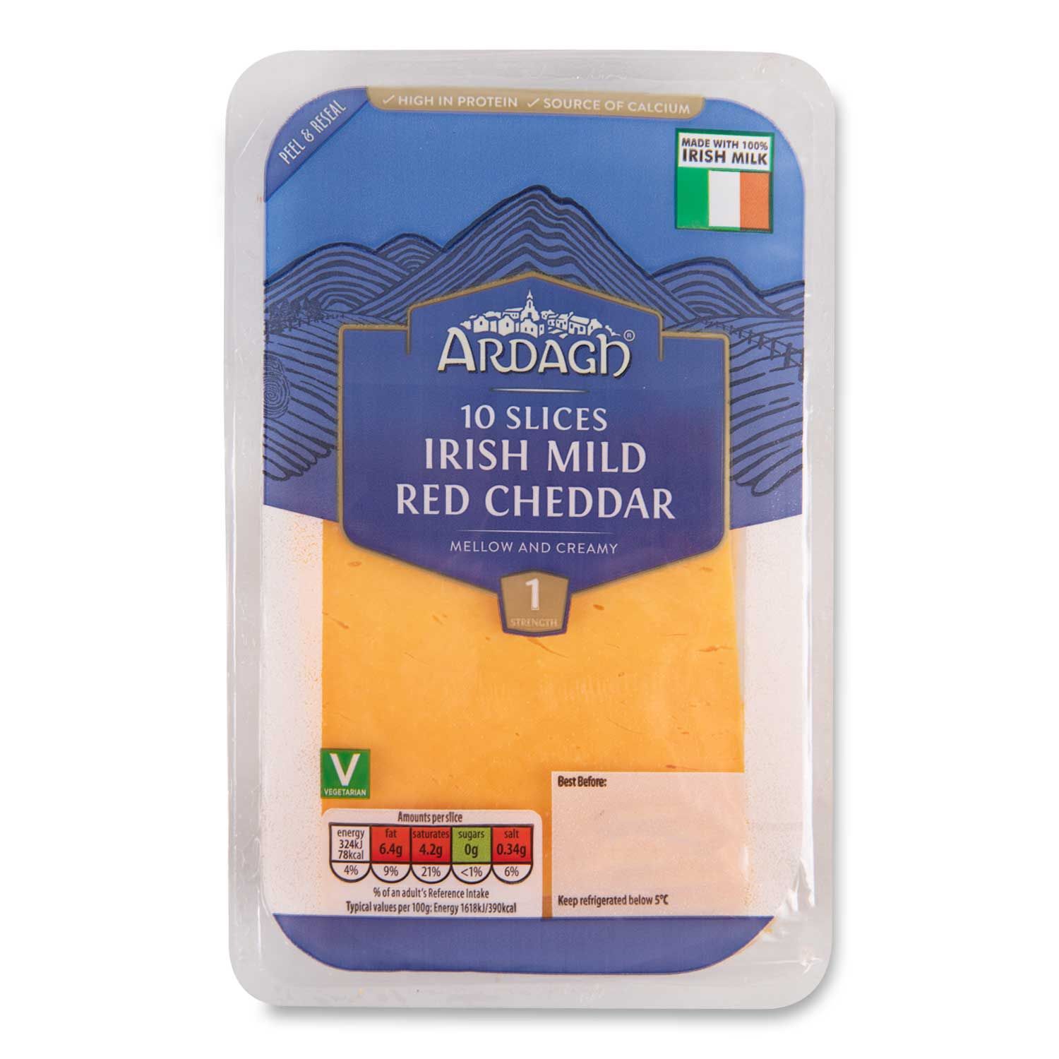 Irish Mild Red Cheddar Slices 200g 10 Pack Ardagh